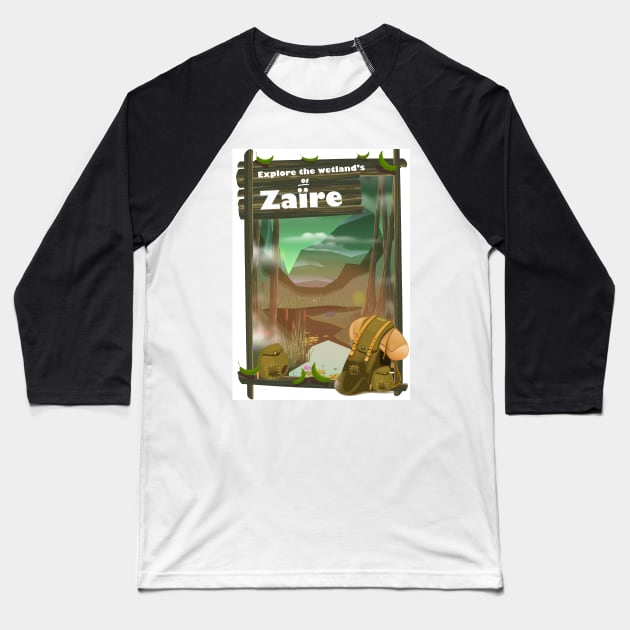 Explore the Wetlands of Zaïre Baseball T-Shirt by nickemporium1